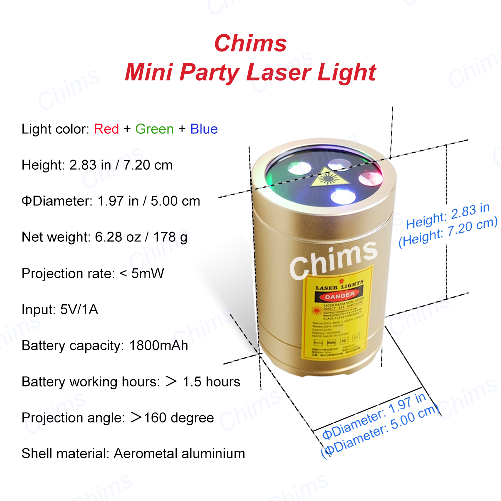 Chims Mini Laser Lights Portab - Mini Projector Portable recension och pris