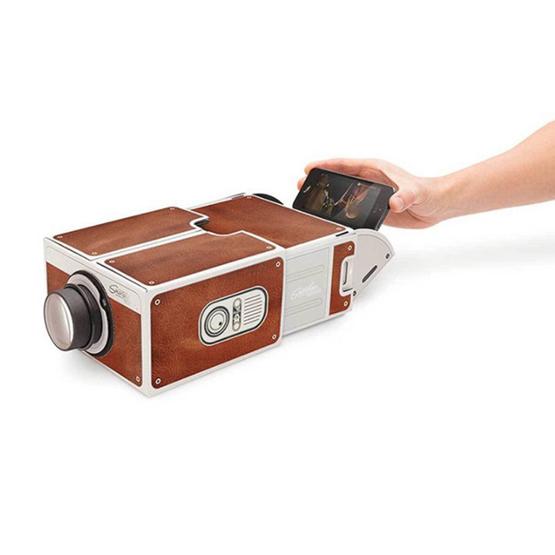 DIY 3D Projector Cardboard Min - Mini Projector Portable recension och pris