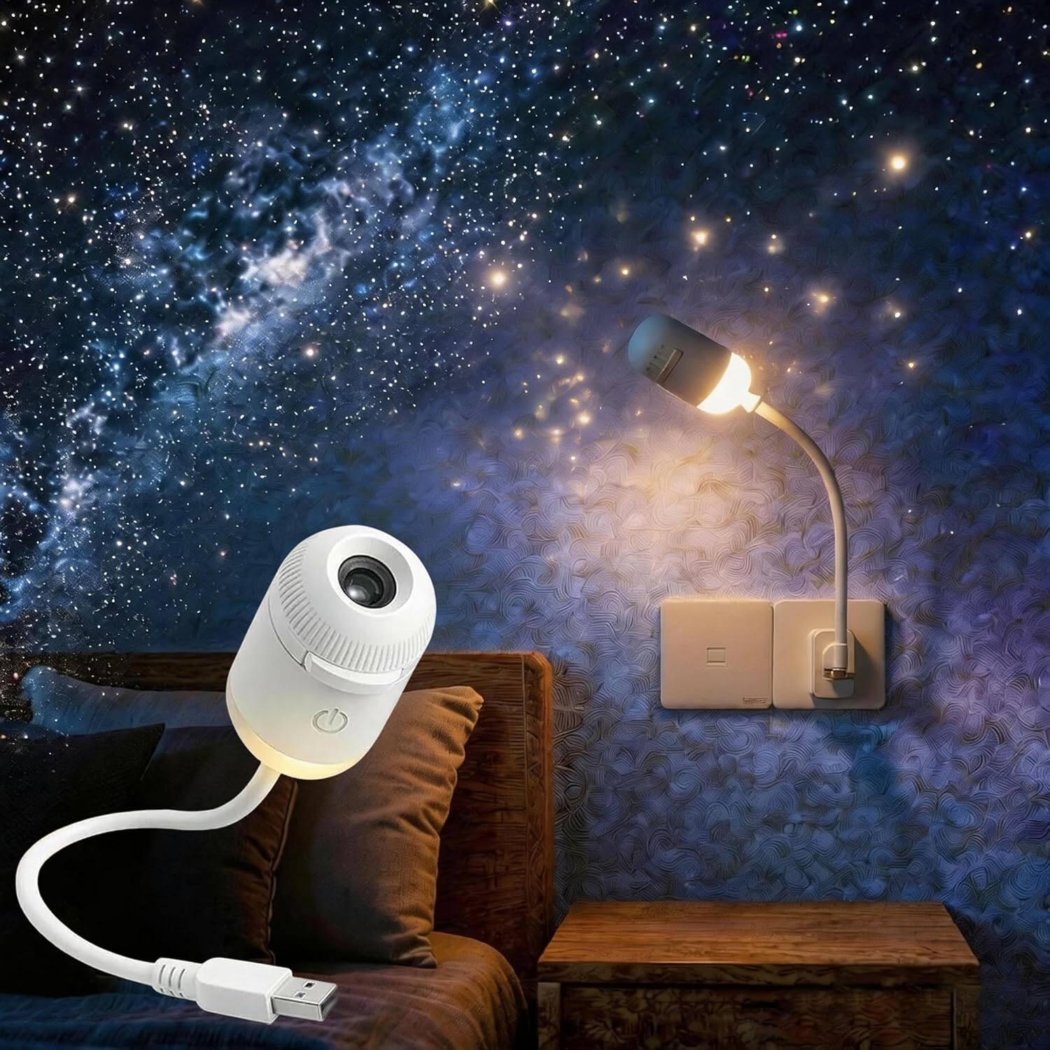 2-in-1 Galaxy Projector Night  - Mini Projector Portable recension och pris