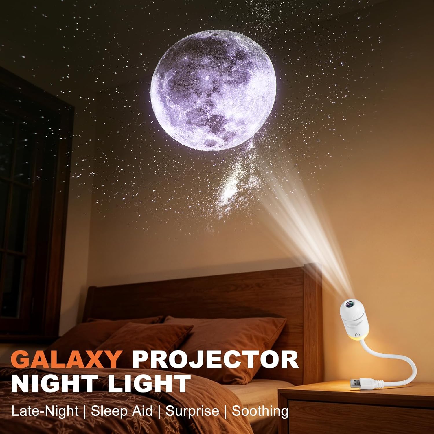 2-in-1 Galaxy Projector Night  - Mini Projector Portable recension och pris